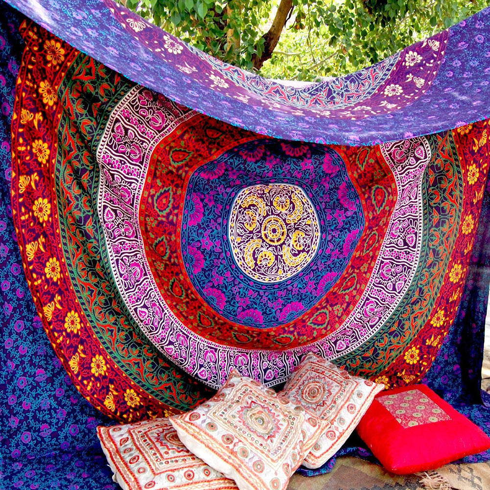 Large Mandala Polyester Thin Blanket - Lilikoi Living brands 